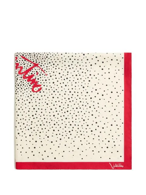 Valentino Garavani dots silk scarf - Neutrals - zdjęcie produktu nr 1