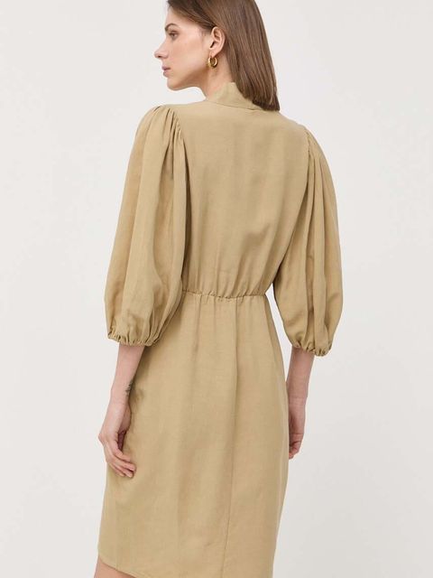 Notes du Nord sukienka z domieszką lnu