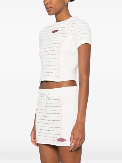 Casablanca trim knit top - White - zdjęcie produktu nr 2