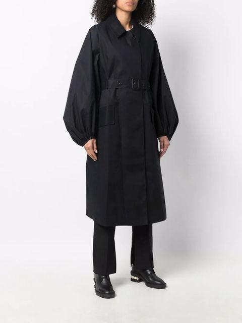 Cecilie Bahnsen Helen belted puff-sleeve trench coat - Black - zdjęcie produktu nr 2