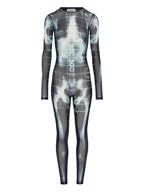 Jean Paul Gaultier crew-neck printed jumpsuit - Black - zdjęcie produktu nr 1