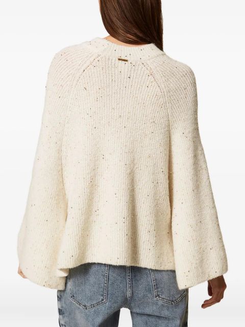 TWINSET sequin wide sleeves sweater - Neutrals