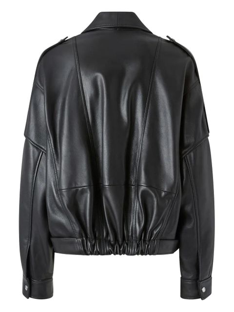 PINKO drop-shoulder biker jacket - Black - zdjęcie produktu nr 2