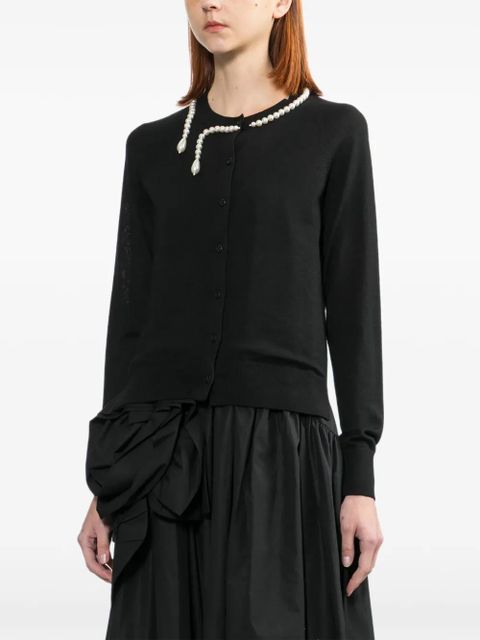 Simone Rocha pearl beaded cardigan - Black