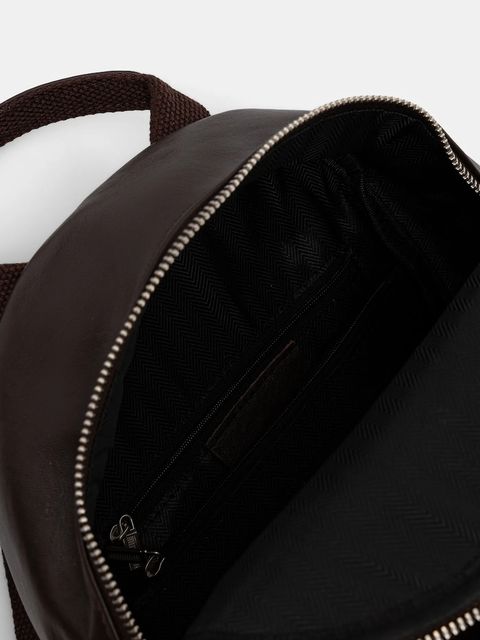 Answear.LAB plecak skórzany damski kolor brązowy mały gładki