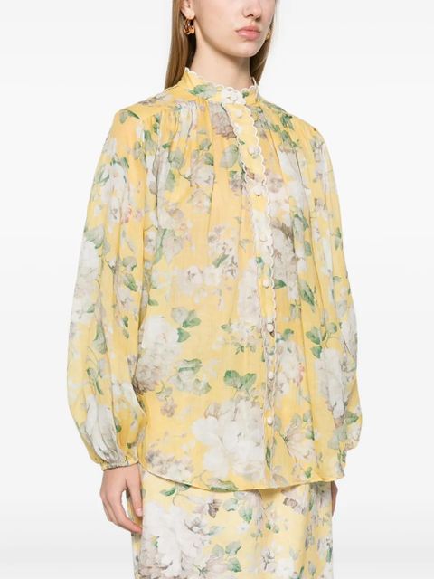 ZIMMERMANN acacia scallop shirt - Yellow - zdjęcie produktu nr 2