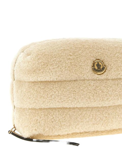 Moncler Caradoc quilted teddy makeup bag - Neutrals