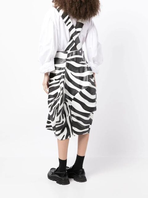 Comme Des Garçons faux-leather pinafore dress - White