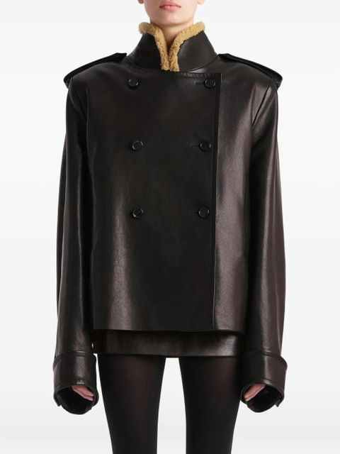 KHAITE Dean leather jacket - Black