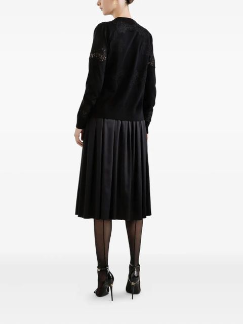 Dolce & Gabbana DNA lace-panel cardigan - Black
