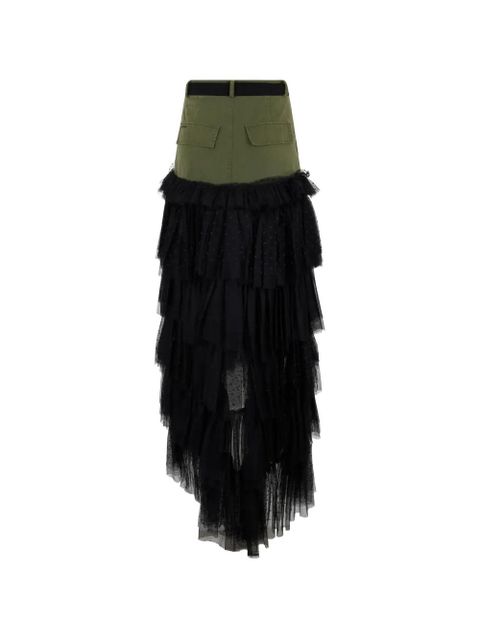 Valentino Garavani tiered ruffled maxi skirt - Black - zdjęcie produktu nr 2