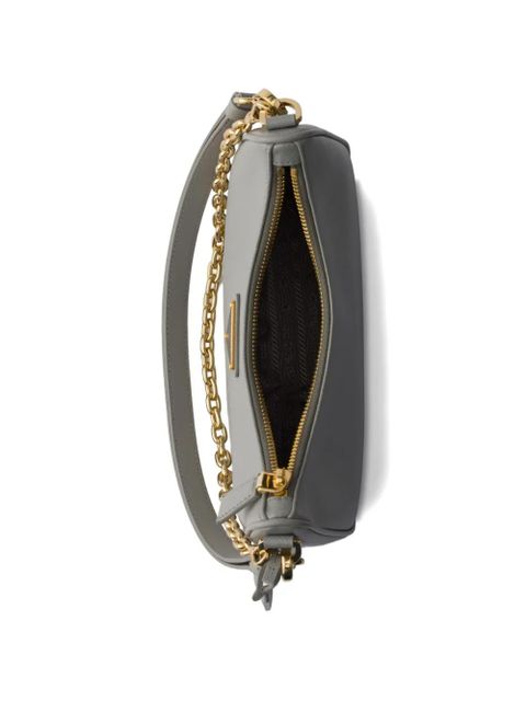 Prada mini Re-Edition leather shoulder bag - Grey