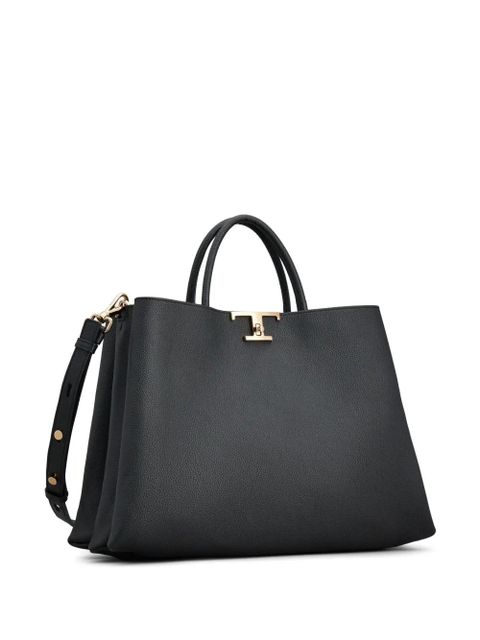 Tod's medium T Timeless leather tote bag - Black