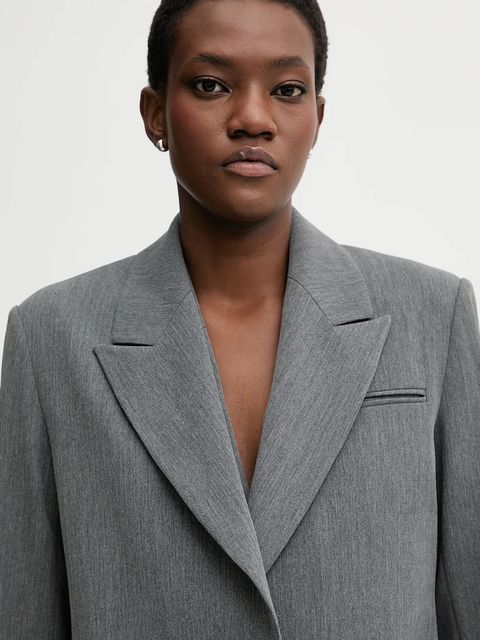 AllSaints marynarka ASTRA kolor szary jednorzędowa gładka W038QD