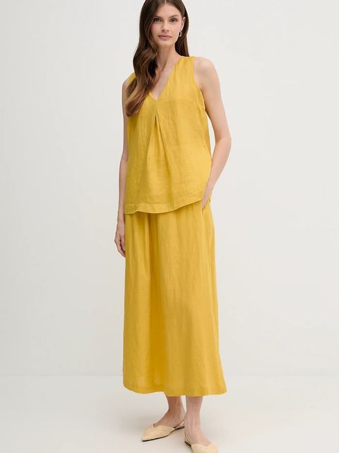 United Colors of Benetton bluzka lniana - zdjęcie produktu nr 1