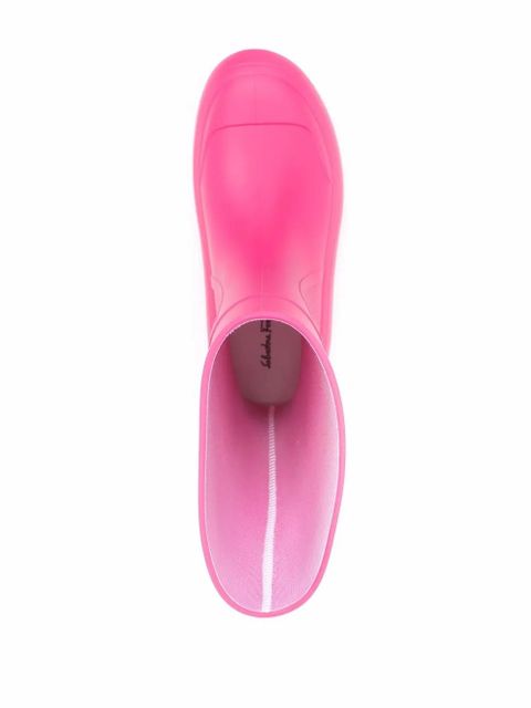 Ferragamo Gancini raised-logo rain boots - Pink