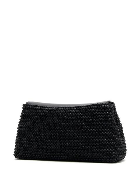 TOTEME T-lock woven leather clutch bag - Black - zdjęcie produktu nr 2