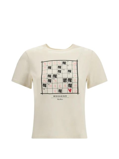 Weekend Max Mara Clown cotton T-shirt - Neutrals - zdjęcie produktu nr 1