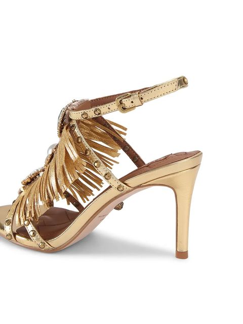 Kurt Geiger London sandały skórzane Jewel Fringe Sandal - zdjęcie produktu nr 2