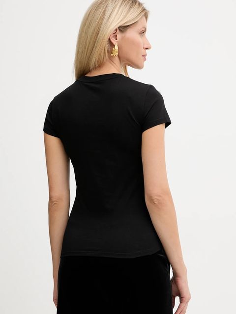 Armani Exchange t-shirt bawełniany damski kolor czarny XW002038 AF10356