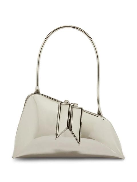 The Attico Sunrise faux-leather shoulder bag - Silver - zdjęcie produktu nr 1