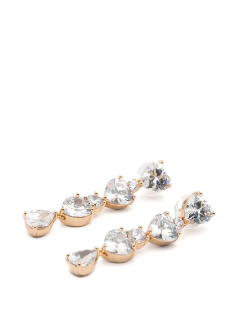 Self-Portrait heart drop earrings - Gold