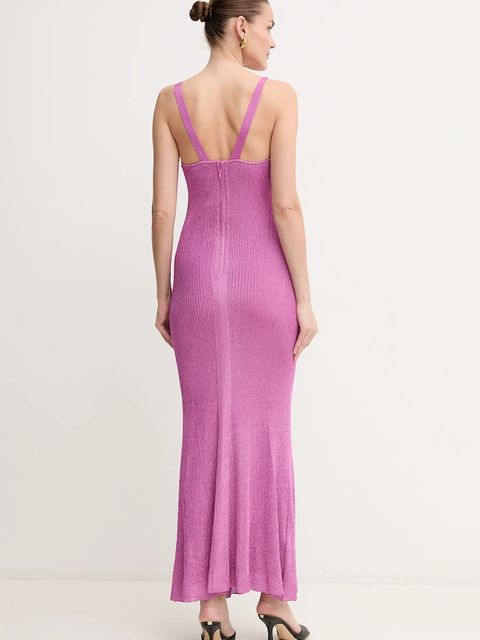 Herve Leger sukienka Carmen kolor różowy maxi dopasowana GRM8513103