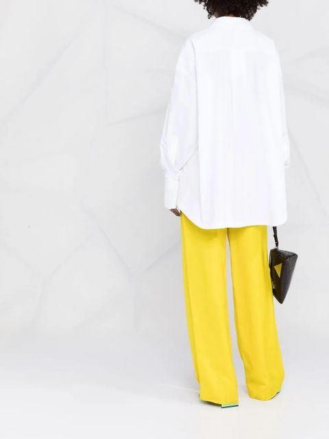 The Attico Diana asymmetric button-up shirt - White