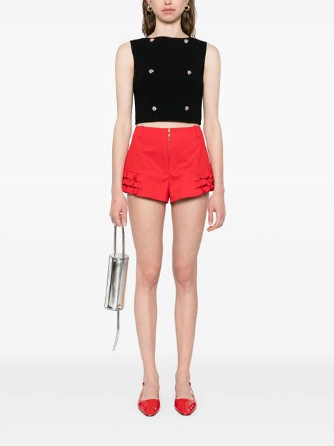 SANDRO ruffle-detail short - Red - zdjęcie produktu nr 2