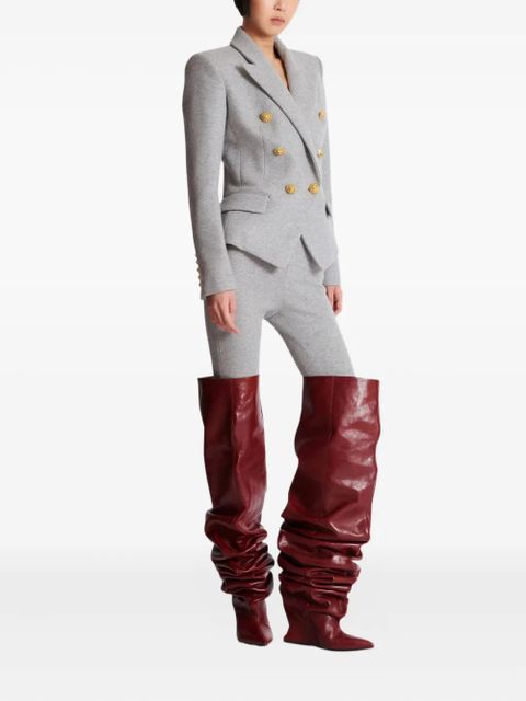 Balmain six-button padded-shoulder jacket - Grey - zdjęcie produktu nr 2