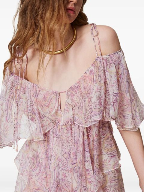 TWINSET ruffled mini dress - Pink