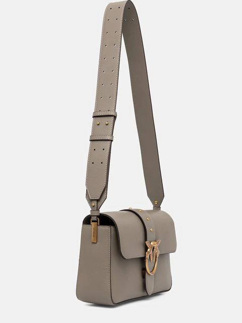 Pinko torebka skórzana kolor brązowy 104524 A0QO