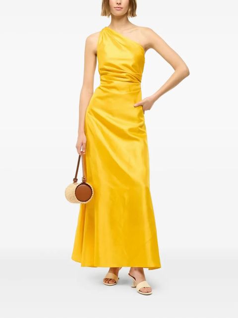 STAUD one-shoulder midi dress - Yellow - zdjęcie produktu nr 2