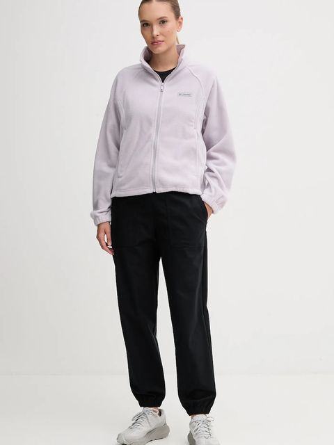 Columbia bluza polarowa Benton Springs damska kolor fioletowy gładka 2136221 - zdjęcie produktu nr 2
