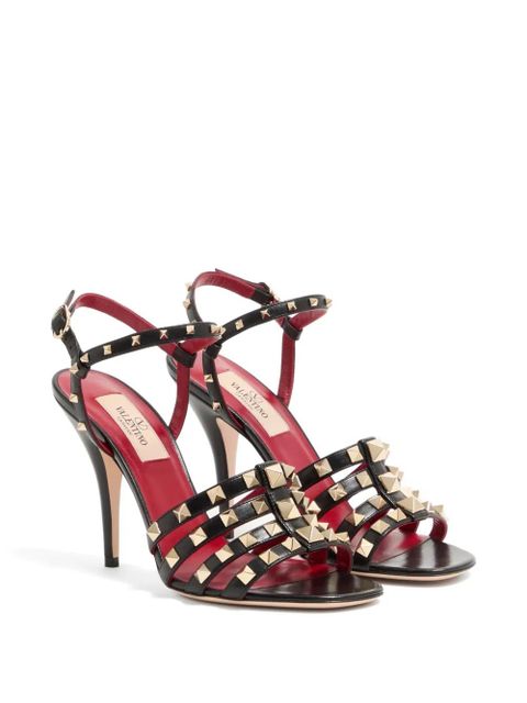 Valentino Garavani Rockstud kidskin sandals 100mm - Black - zdjęcie produktu nr 2