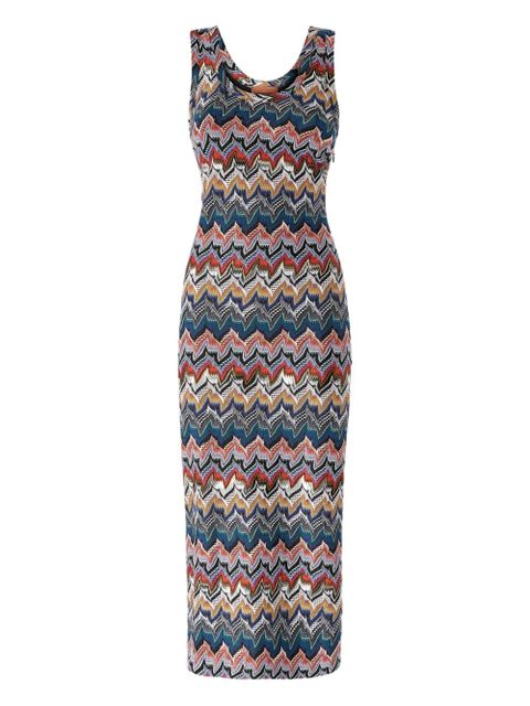 Missoni zigzag sleeveless midi dress - Blue - zdjęcie produktu nr 1