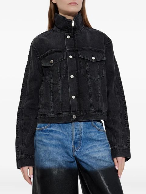 Alexander Wang zip-up denim jacket - Black