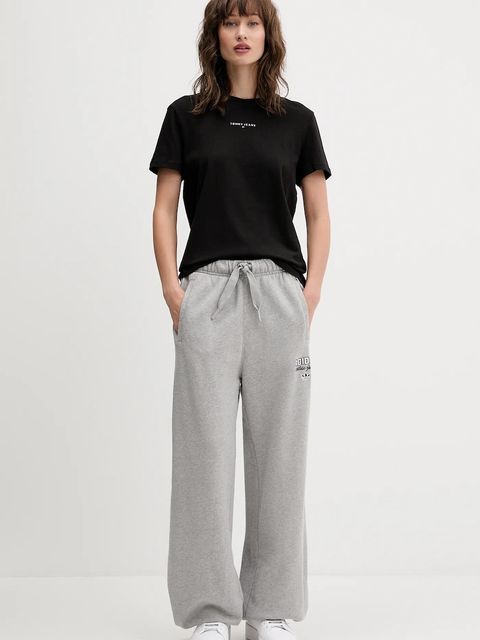 adidas Originals spodnie dresowe bawełniane GFX SWEATPANTS damskie kolor szary z aplikacją KF2313 - zdjęcie produktu nr 2