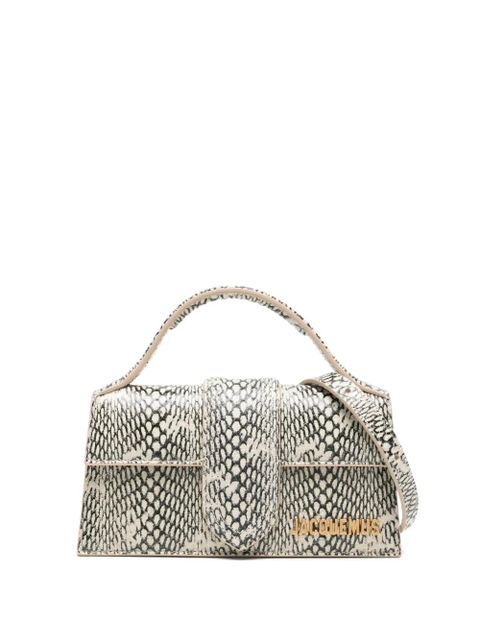 Jacquemus Le Bambino snake-print tote bag - Neutrals - zdjęcie produktu nr 1