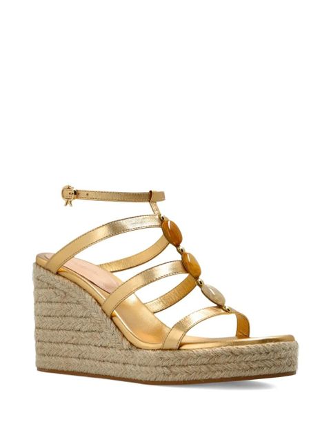 Gianvito Rossi beaded strappy wedge trainers - Gold - zdjęcie produktu nr 2