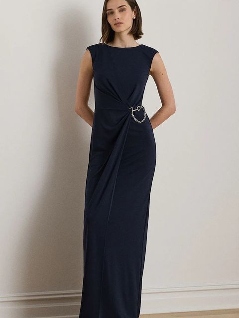 Lauren Ralph Lauren sukienka kolor granatowy maxi dopasowana 253979877 - zdjęcie produktu nr 1