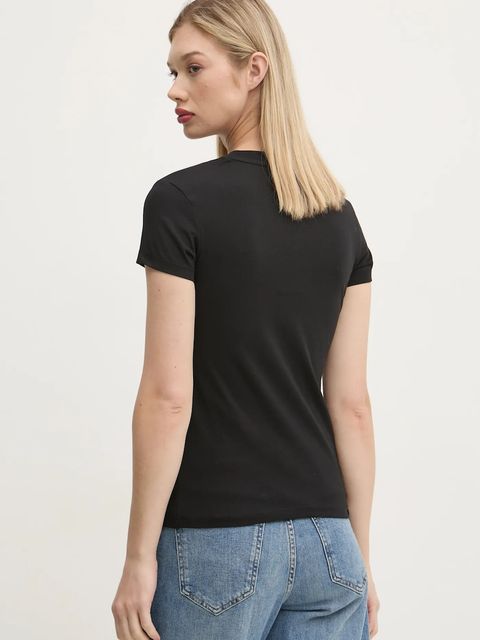 Karl Lagerfeld Jeans t-shirt bawełniany damski kolor czarny A1W17004