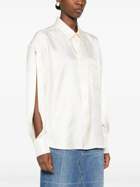 Alexander Wang cut-out silk shirt - White
