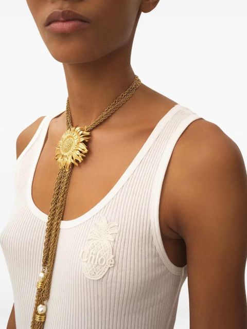 Chloé broderie-anglaise skirt - White