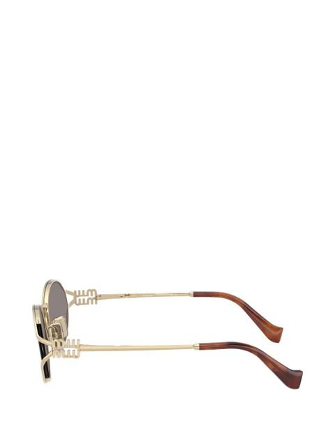 Miu Miu Eyewear round-frame sunglasses - Gold