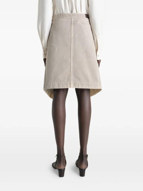 LEMAIRE asymmetrical mini skirt - Neutrals