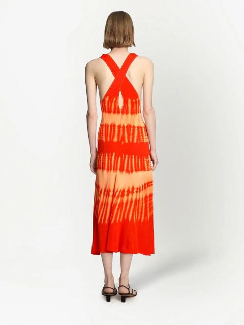 Proenza Schouler tie-dye print knitted dress - Orange