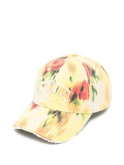 GANNI logo-embroidered cap - Yellow - zdjęcie produktu nr 1