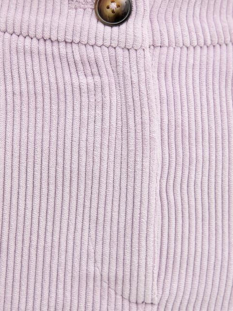 United Colors of Benetton spodnie sztruksowe damskie kolor fioletowy proste high waist 4Q5GDF0AI