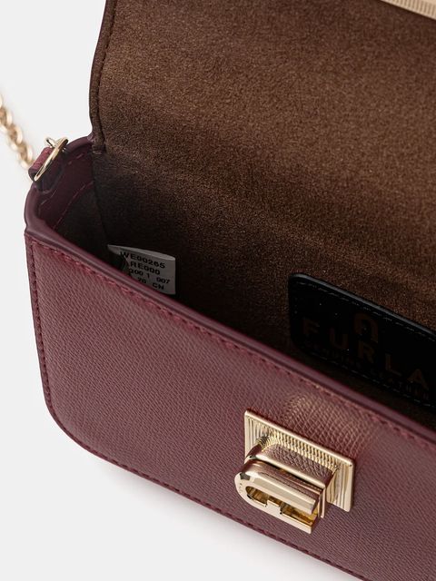 Furla torebka skórzana kolor bordowy WE00265 ARE000 CGQ00